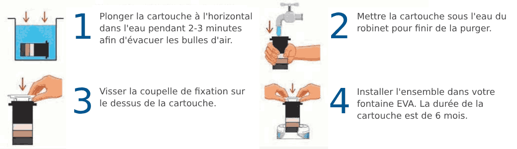 Remplacement de la cartouche filtrante EVA