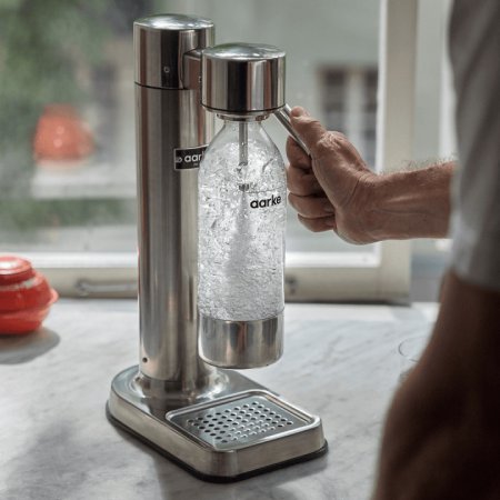 Machine à eau gazeuse Aarke Carbonator 3 en acier inoxydable